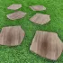Staptegel Flex Stones 42x36x2 Holz Marrone