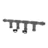 Maspla verdeelblok, 4 aftakkingen, pvc, d = 32 mm, 1" aansl.