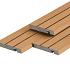 PuraDock composiet eindprofiel 2,2 x 14,6 x 290 cm, cedar, massief, 1 zijde 1 groef, 1 zijde 2 groeven, clip systeem