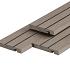 PuraDock composiet eindprofiel 2,2 x 14,6 x 290 cm, light grey, massief, 1 zijde 1 groef, 1 zijde 2 groeven, clip systeem