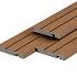 PuraDock composiet eindprofiel 2,2 x 14,6 x 290 cm, teak, massief, 1 zijde 1 groef, 1 zijde 2 groeven, clip systeem