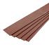 Ecoborder Plank 3 m x 14 cm x 1 cm BROWN (afname per omverpakking à 5 stuks)