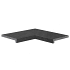Zwembadrand Vietnam Black binnenhoek 60/30x60/30x5/2,5 cm, riven, voorzijde gezoet