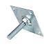 Hoogteverstelling verzinkt M16 10 x 10 cm plaat