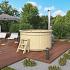 Hottub met externe RVS kachel ø200 cm onbehandeld vuren