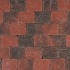 TAMBOUR 15x20x6 cm rood/zwart