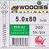 WOODIES Spaanplaatschroef RVS A2 Torx 5.0x80 200 st.