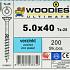 WOODIES Spaanplaatschroef Verzinkt Torx 5.0x40 200 st.