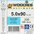 WOODIES Spaanplaatschroef Verzinkt Torx 5.0x90 200 st.