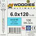WOODIES Spaanplaatschroef Verzinkt Torx 6.0x120 100 st.
