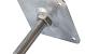 Stelplaat m16 100x100x5 mm verzinkt verstelbare moer