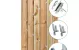 Tuindeur Privacy grenen geïmpregneerd gegalvaniseerd frame 200x195 cm