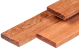 Keruing hardhout plank 1,6 x 7,0 x 180 cm kunstmatig gedroogd, geschaafd, 4 ronde hoeken