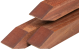 Angelim vermelho hardhout paal 6,5 x 6,5 x 250 cm geschaafd, gepunt, 4 ronde hoeken