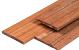 Keruing hardhout plank 1,5 x 14,0 x 425 cm kunstmatig gedroogd, geschaafd, 1 zijde 2 V-groeven, 4 ronde hoeken
