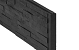 Berton©-motiefplaat smal antraciet gecoat H26 x D3,5 x L184 cm leisteenmotief