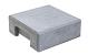 Berton©-afdekpet wit/grijs, vlakke kop 14 x 14 x 5 cm T-model