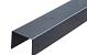 Verzinkte afdeklijst 50 mm U-profiel 180 cm (3-planks) zwart