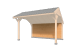 Wandmodule Type H, achterwand kapschuur Economy zweeds rabat Red Class Wood 400 x 150 cm