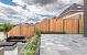 Tuinscherm Douglas, geschaafd, 21-planks (19 + 2) Zwarte Woud 180 x 180 cm
