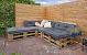 Tuinscherm Douglas, geschaafd (Rhombusprofiel) Klagenfurt 180 x 180 cm
