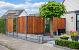 Tuinscherm hardhout kunstmatig gedroogd, 21-planks (19 + 2) Dronten 180 x 180 cm