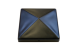 Paal ornament piramide 71x71 mm zwart gecoat