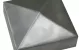 Paal ornament piramide 91x91 mm vuur verzinkt