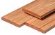 Bangkirai hardhout vlonderplank 2,8 x 19,0 x 305 cm kunstmatig gedroogd, geschaafd, 1 zijde 2 V-groeven