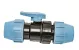 Unidelta pp kogelkraan, Kiwa, 16 bar, 2x klem, 25 mm