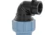 Unidelta schroefknie 90°, 16 bar, klemxbidr, 25 mmx¾