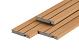 PuraDock composiet eindprofiel 2,2 x 14,6 x 290 cm, cedar, massief, 1 zijde 1 groef, 1 zijde 2 groeven, clip systeem