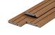 PuraDock composiet eindprofiel 2,2 x 14,6 x 290 cm, teak, massief, 1 zijde 1 groef, 1 zijde 2 groeven, clip systeem