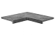 Zwembadrand Spotted Bluestone binnenhoek 60/30x60/30x5/2,5 cm, gevlamd, voorzijde gezoet