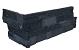 Stone Panels Grey-Black Lava (40+20)x15x1,5-3,5 cm (1 hoek=1 set)