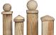 Paalornament hout Pyramide 10 x 10 cm
